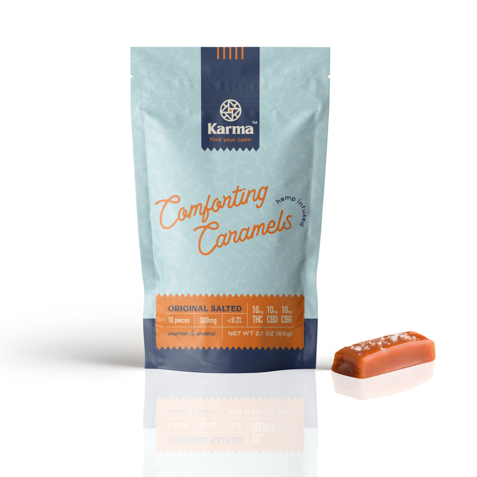Karma Comforting Caramels packaging