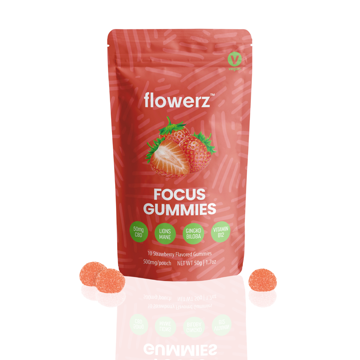 flowerz focus gummies package